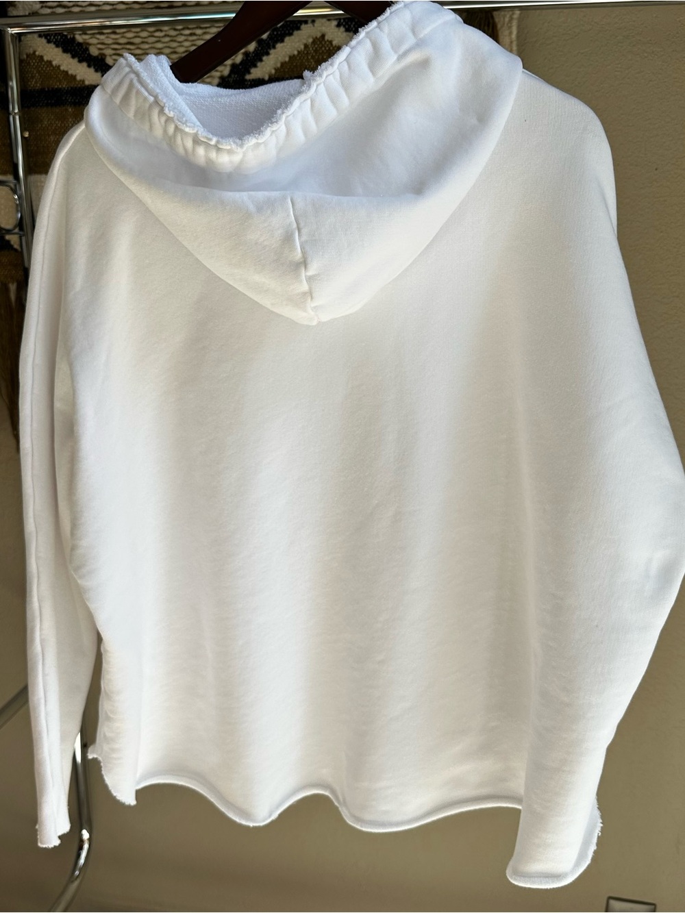 Frank & Eileen “Kane” White long sleeve, hooded sweatshirt - M (gently worn) - Picture 6 of 7